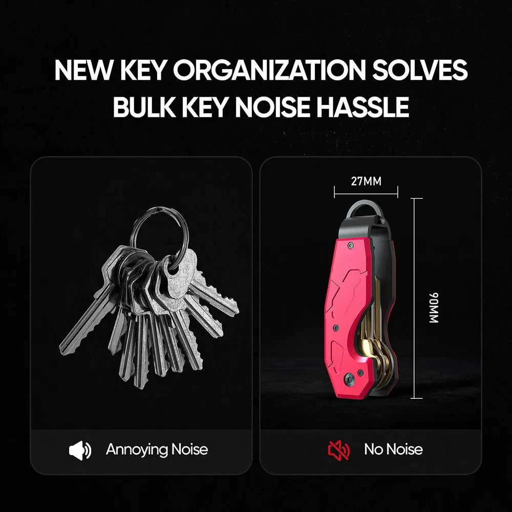 Minimalist key holder slim compact design side view