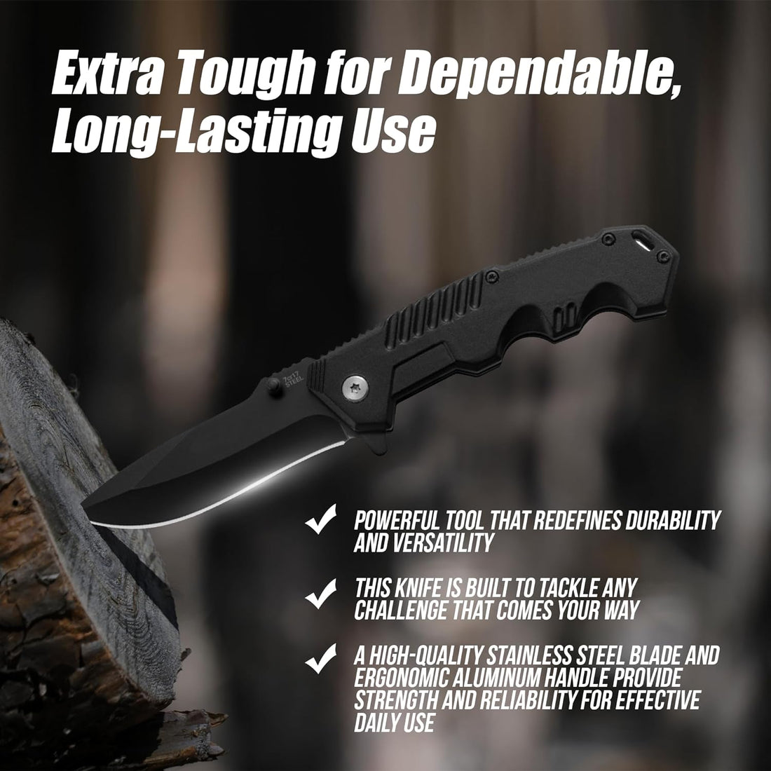 Viper Strike titanium folding knife EDC outdoor tool front view