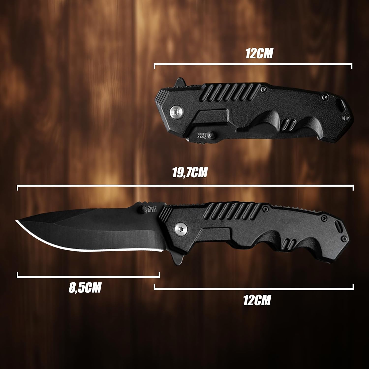 Viper Strike outdoor folding knife multi-blade configuration