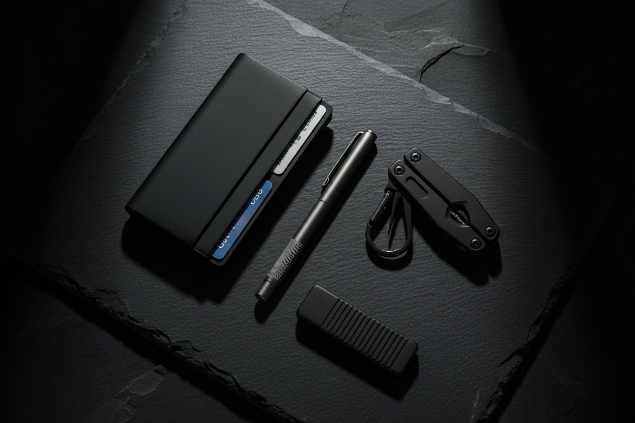 After — EDC Overhead Flat Lay