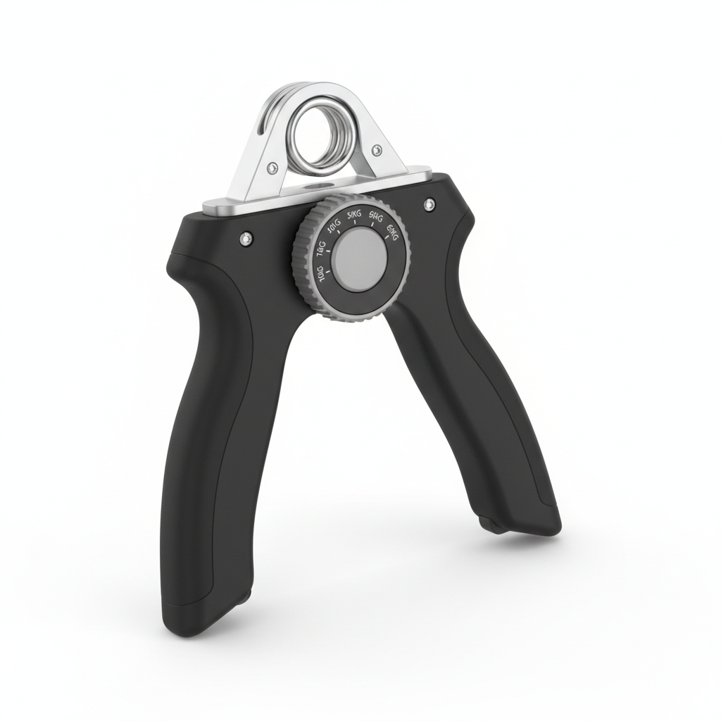Adjustable finger grip strengthener for hand and forearm training