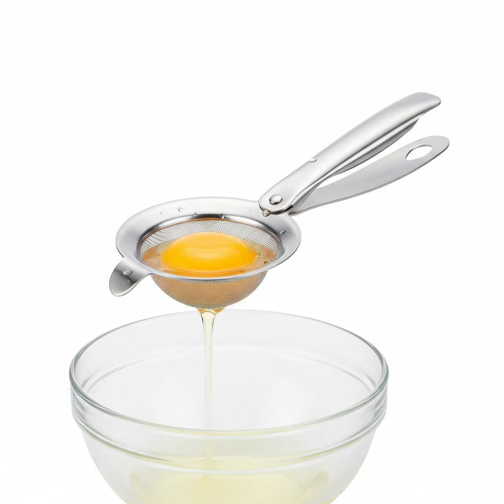 Stainless steel egg cracker and separator kitchen tool