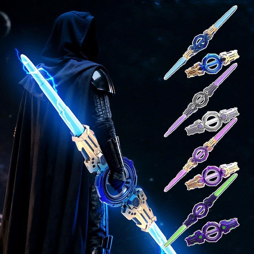 Double-ended lightsaber toy collapsed compact storage