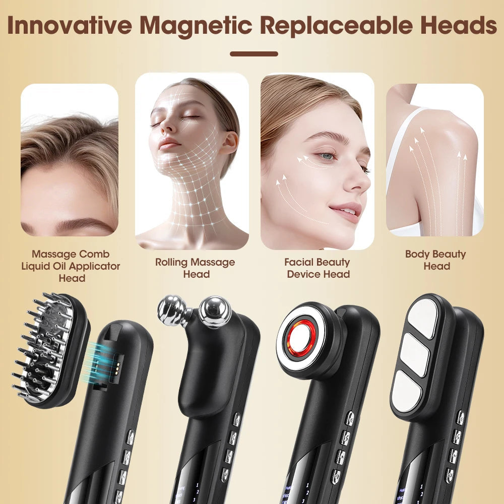 EMS scalp comb body massager USB rechargeable detail