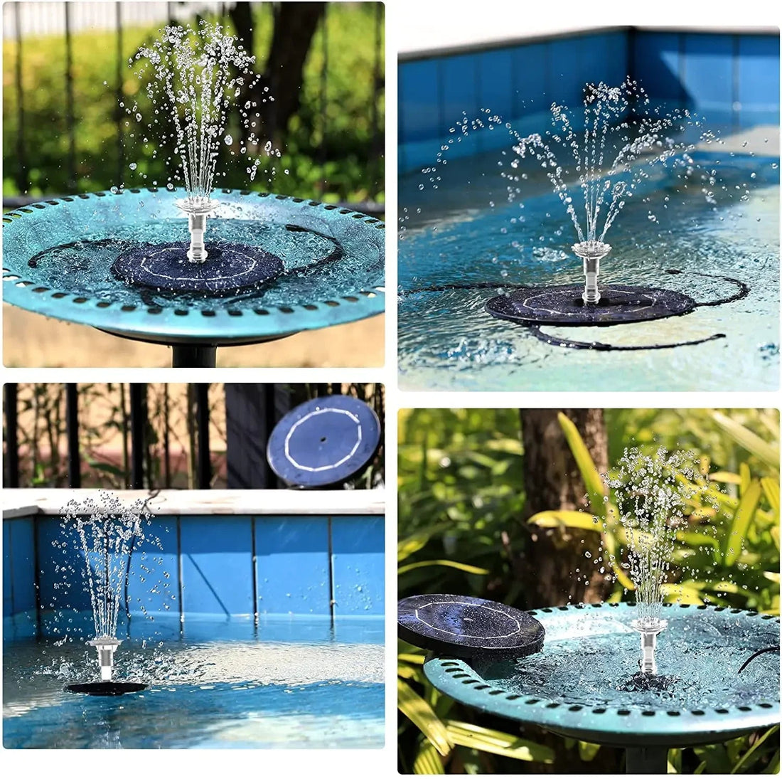 Solar-Powered Garden Water Fountain