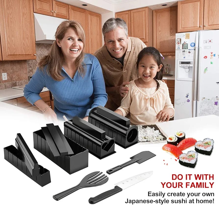 Sushi maker kit forming perfect roll with mold