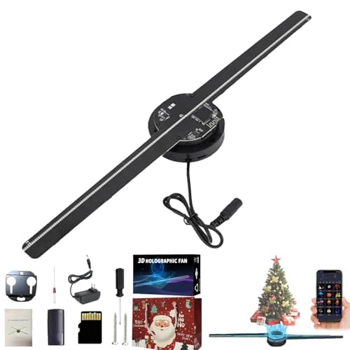 3D hologram fan floating LED holographic display front view