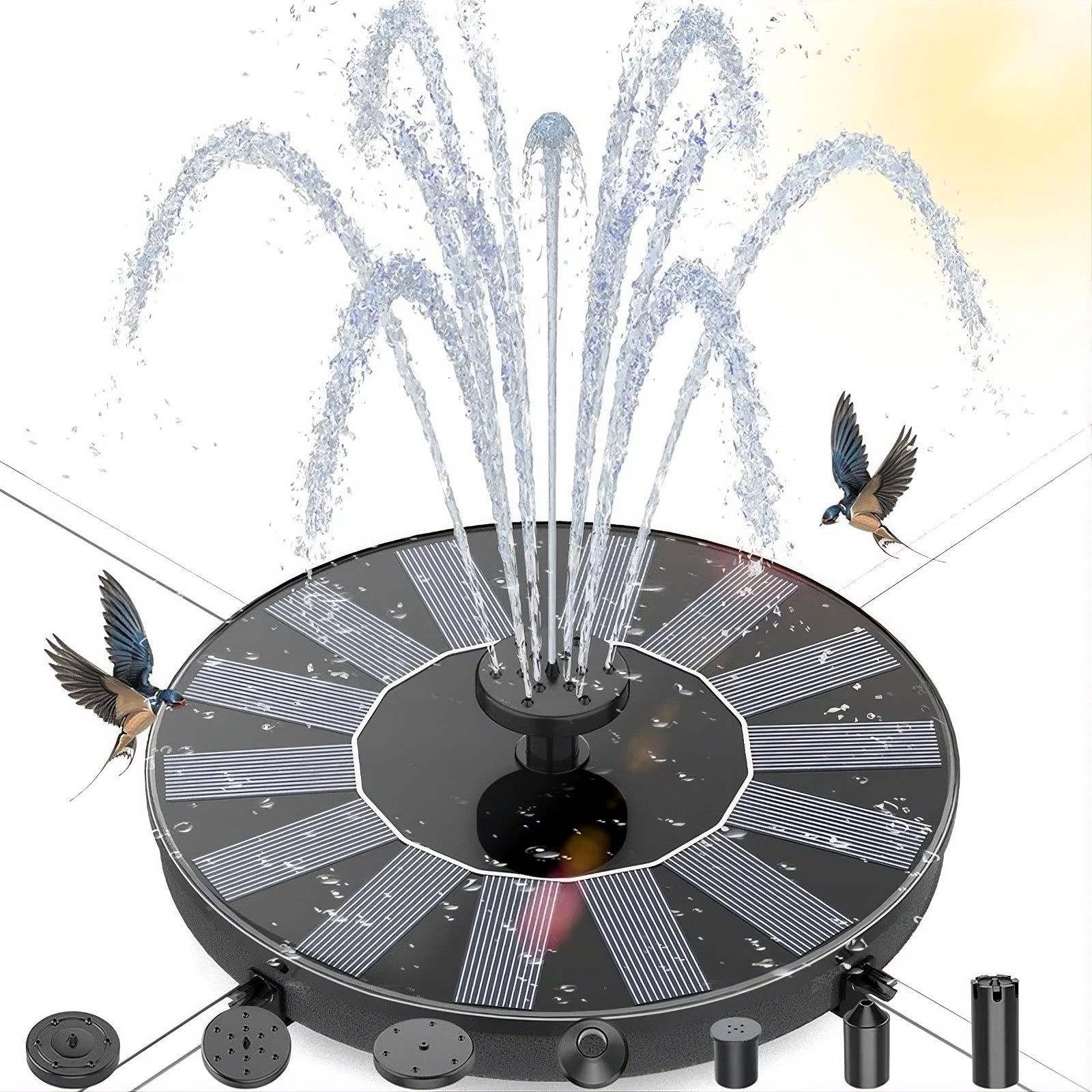 Solar-Powered Garden Water Fountain