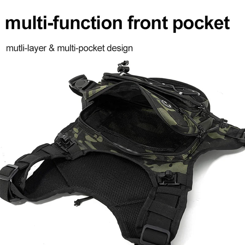 Running chest pack adjustable straps close-up