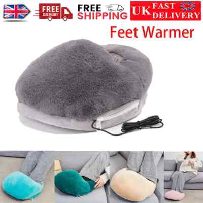 USB heated feet warmer slippers electric heating pad front