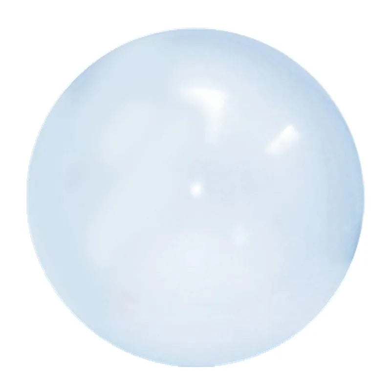 Kids playing with giant inflatable bubble water ball