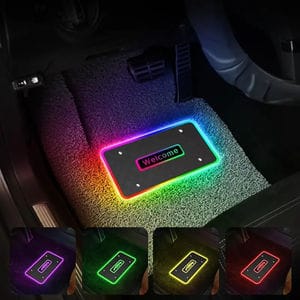 Car door projector light installed under car door